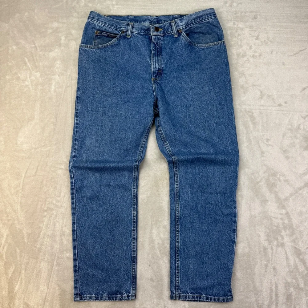 Lee Regular Fit Men's Jeans 38x29 (Fits 34x29) Denim Straight Leg Vintage USA